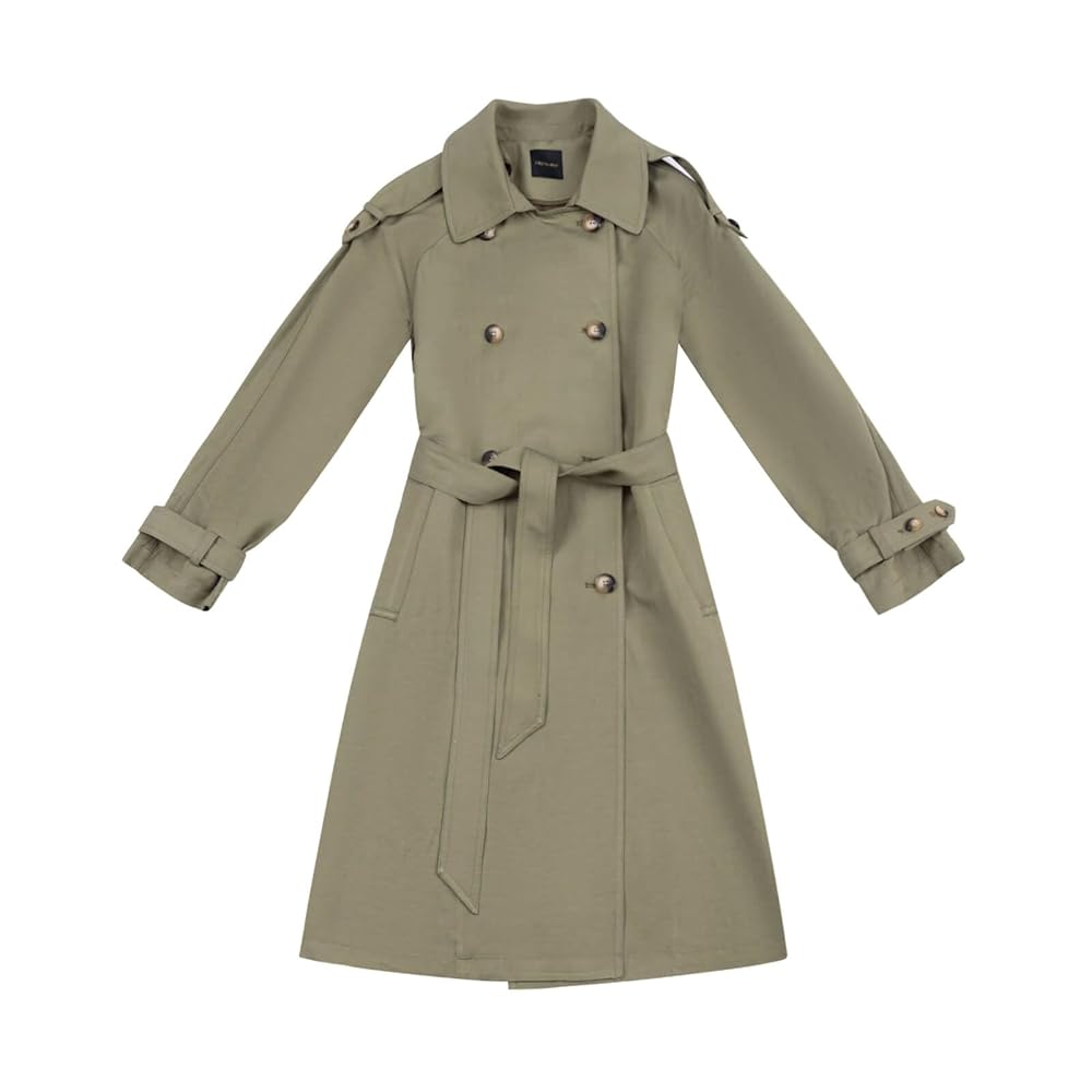Amazon.com: ASSUAL Women's Trench Coats, Double Breasted